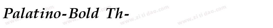 Palatino-Bold Th字体转换